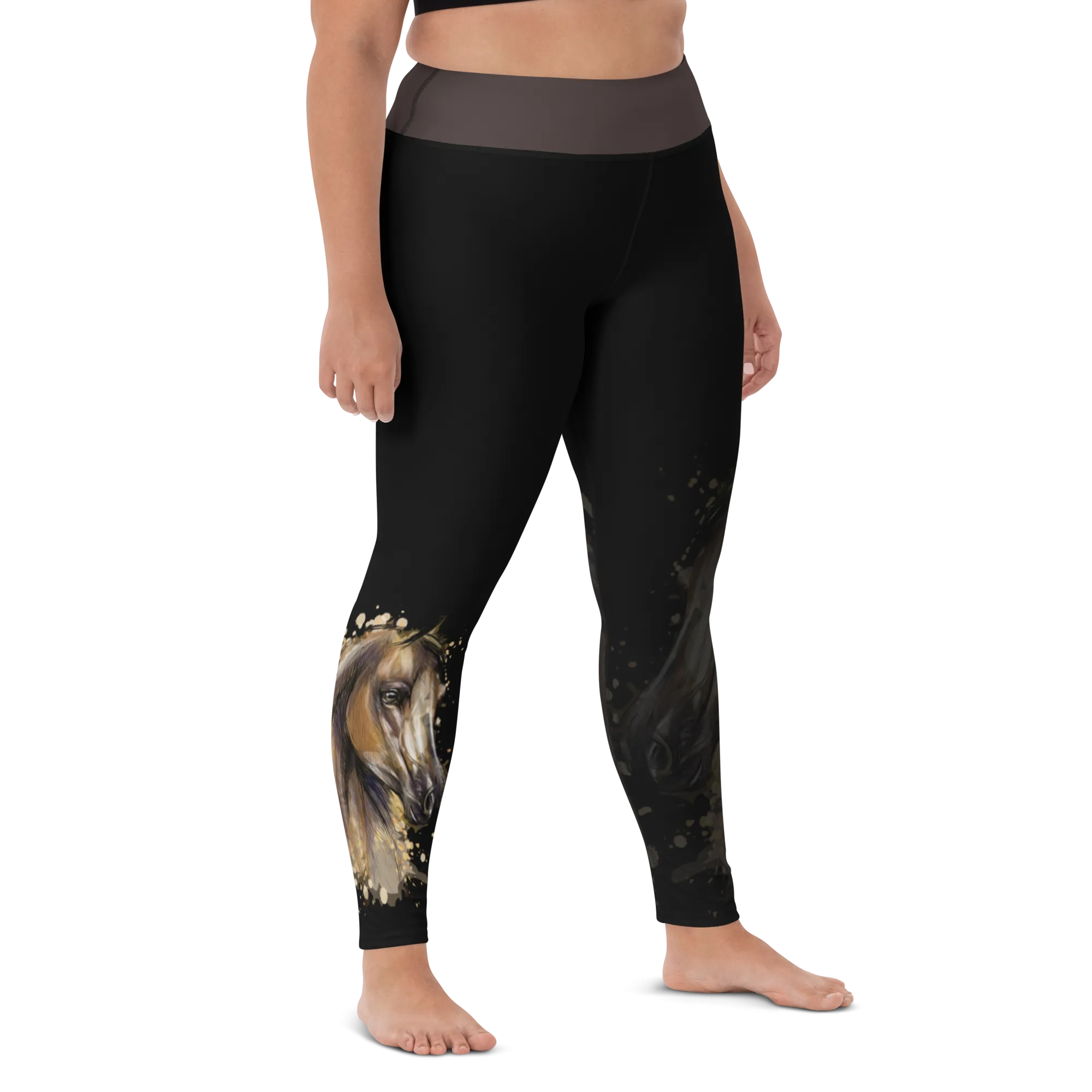 Silhouette Horse Yoga Leggings