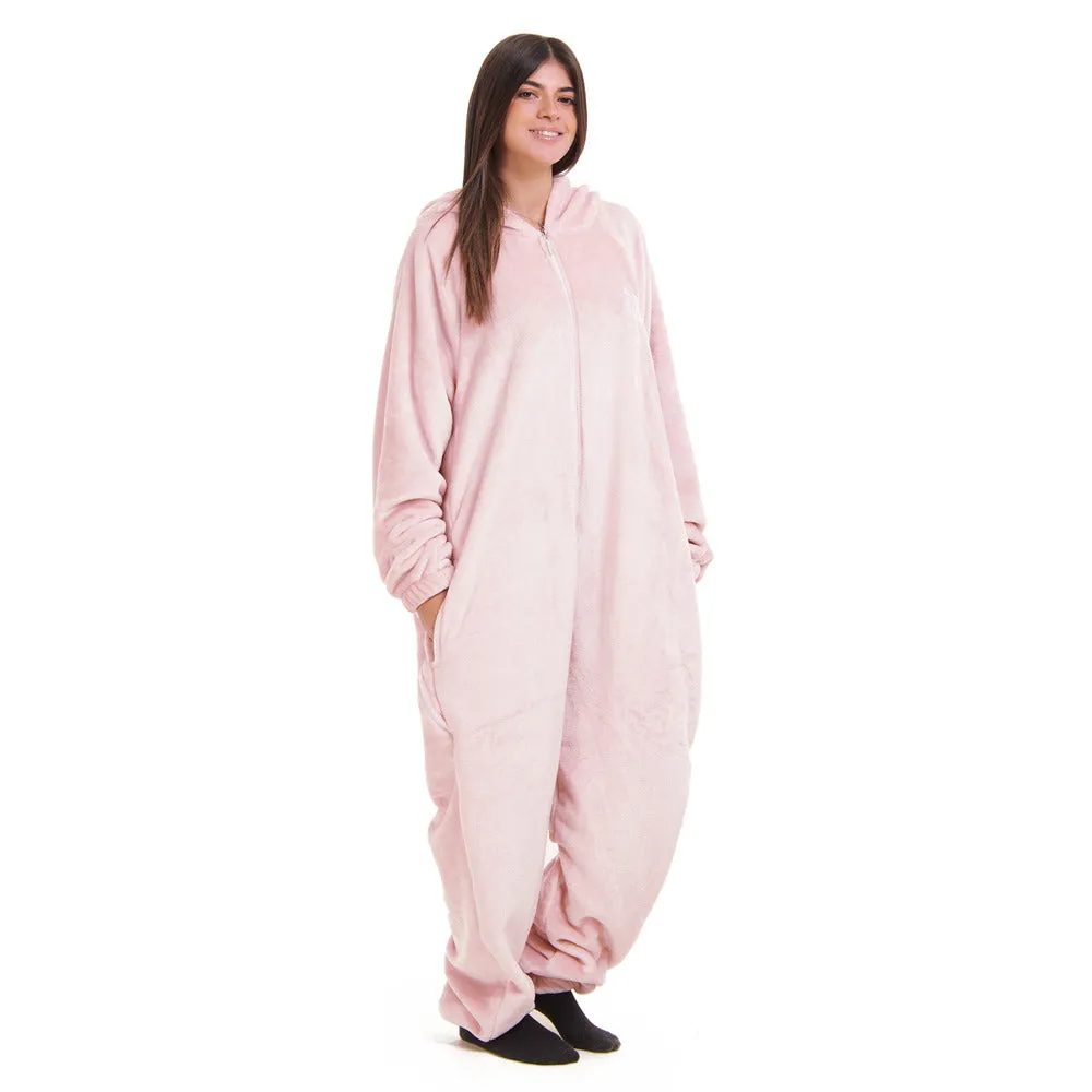 Snuggs Blanket Onesie Dusty Rose