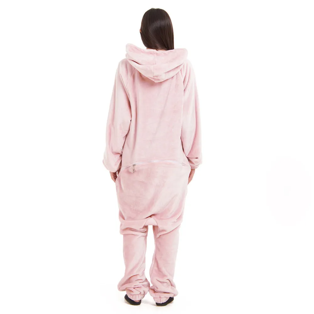 Snuggs Blanket Onesie Dusty Rose