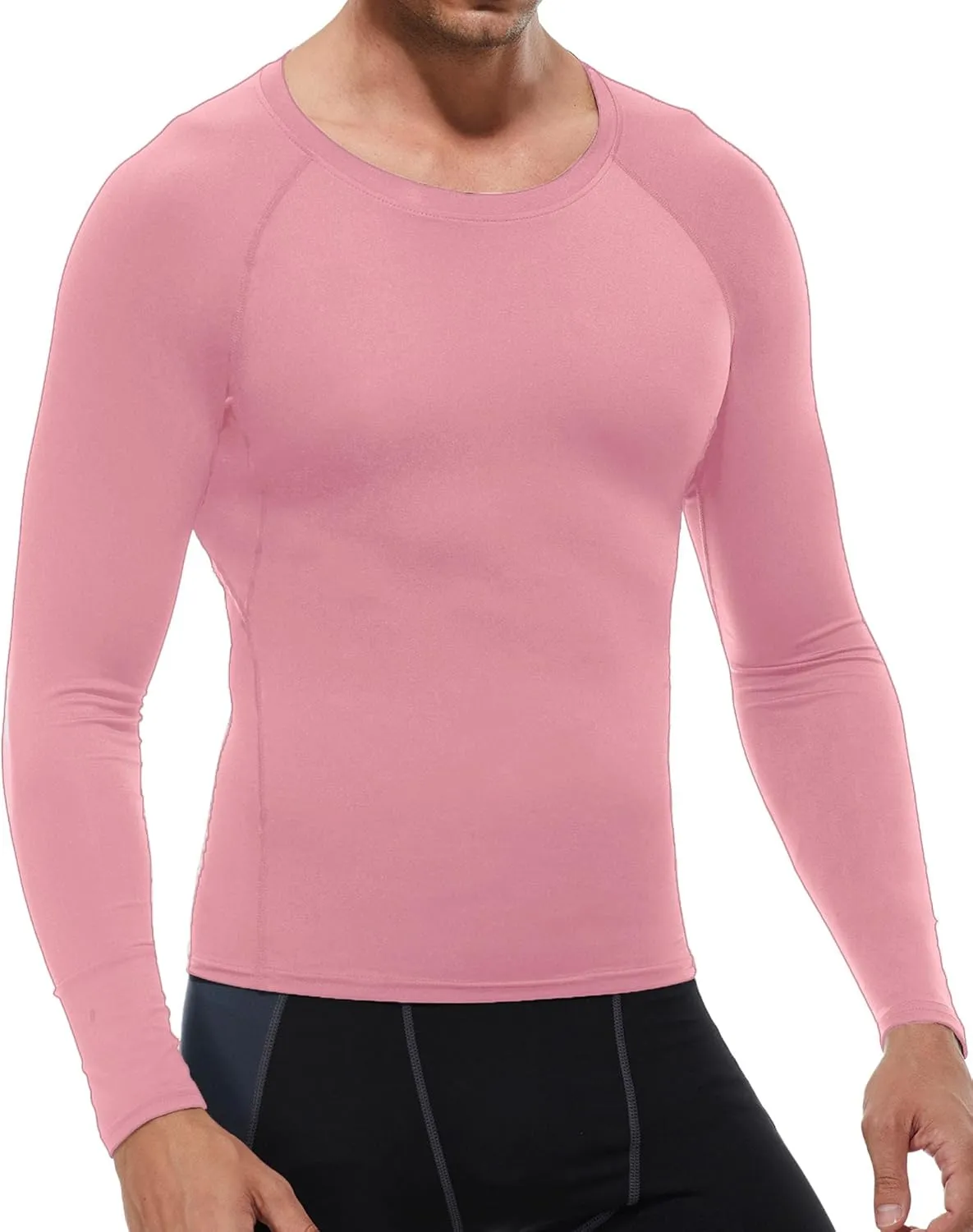 SPVISE 1 or 3 Pack Men's Compression Shirts Long Sleeve Workout Gym T-Shirt Running Top Cool Dry Sports Baselayer Undershirts