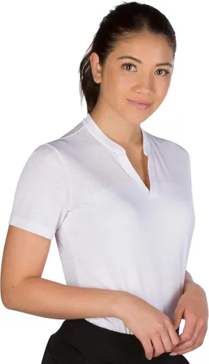 Three Sixty Six Womens Collarless Golf Polo Shirt - Dry Fit, Breathable, Compression Golf Tops
