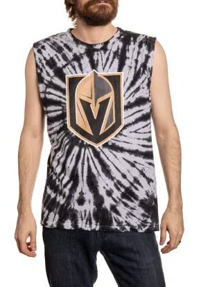 Vegas Golden Knights Spiral Tie Dye Sleeveless Shirt for Men