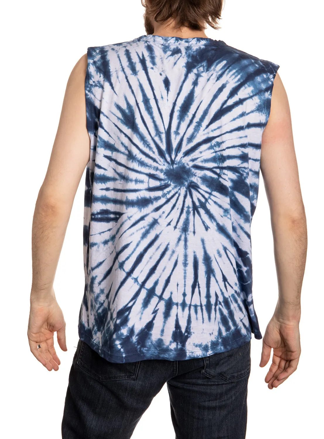 Washington Capitals Spiral Tie Dye Sleeveless Shirt for Men