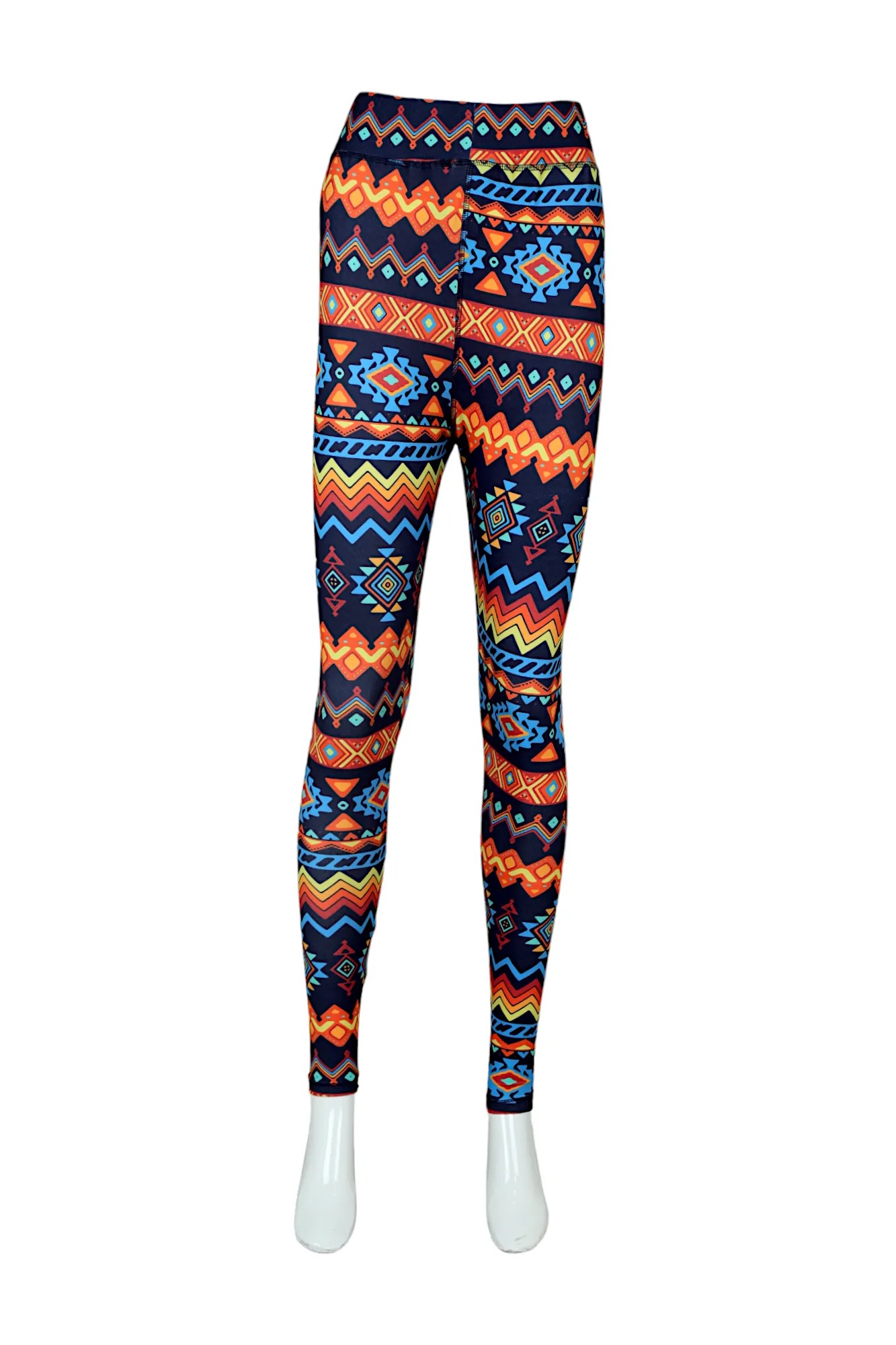 Women High-Rise Printed Leggings 80053 (ORANGE)