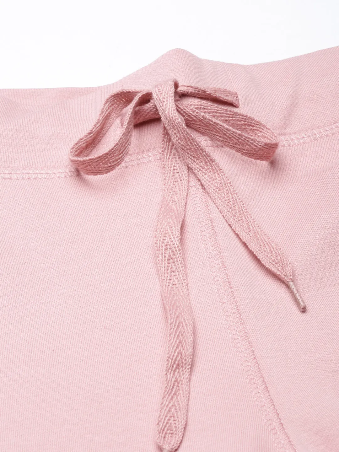 Women Solid Slim Fit Peach Track Pant