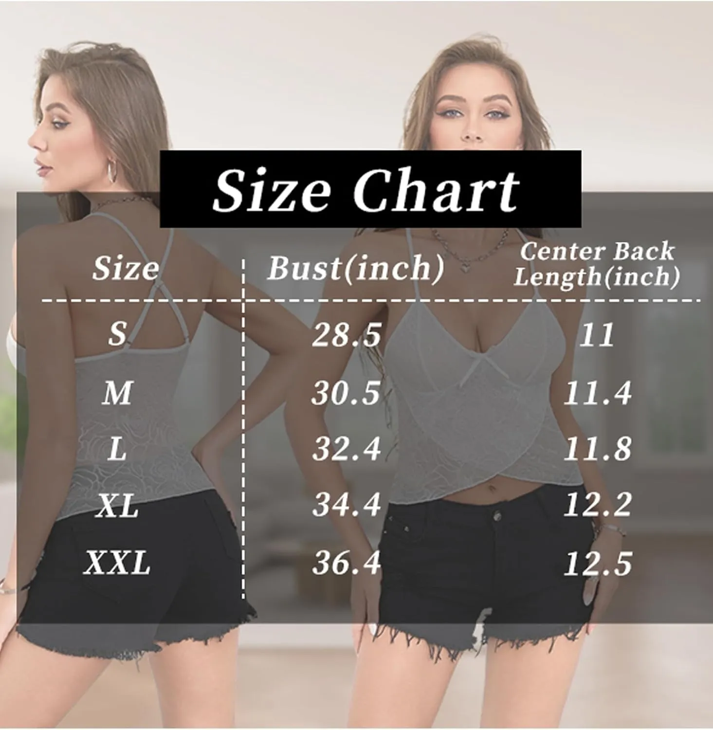 Women Y2K Lace Stretch Camisole Sexy Mesh See Through Tank Top Lingerie S-XXL