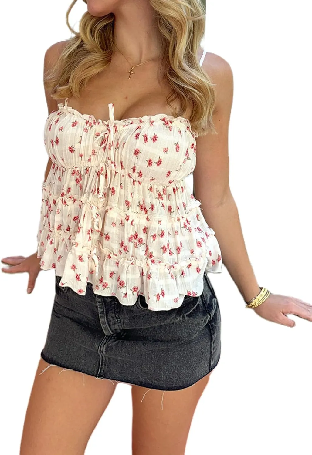 Women Y2k Sequin Sparkly Cami Top Sleeveless Backless Flowy Glitter Crop Tank Top Summer Party Streetwear