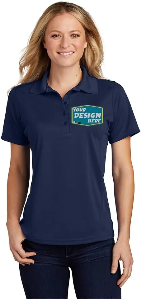Women's Custom Polo Shirts - Breathable, Lightweight & Embroidered