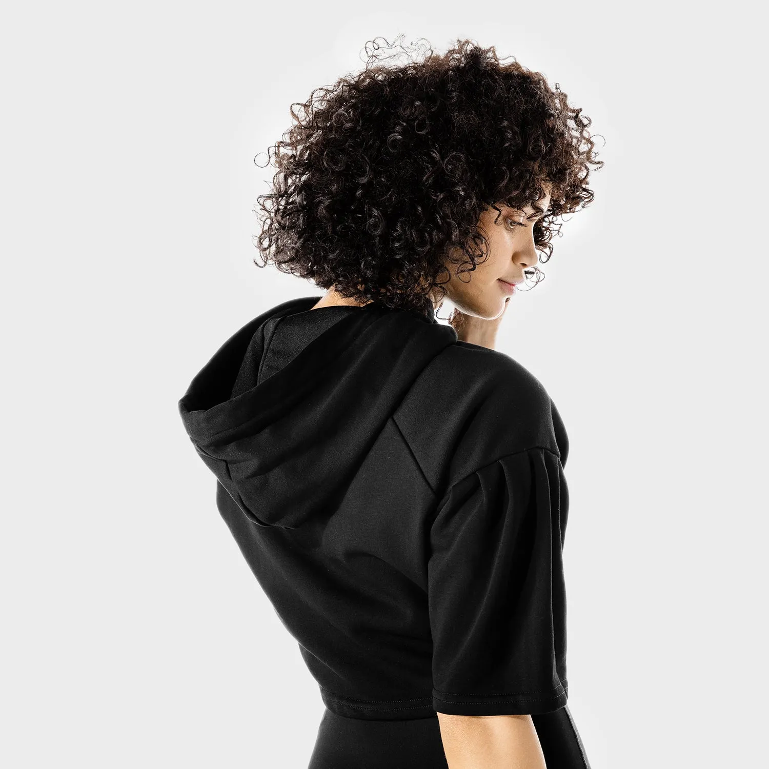 Women's Fitness - Crop Hoodie - Black