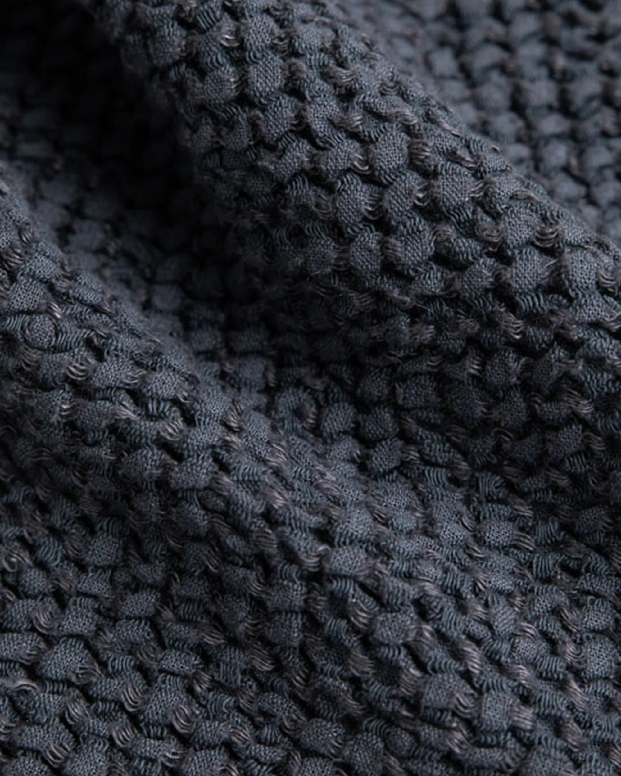 Women's waffle robe in Dark gray